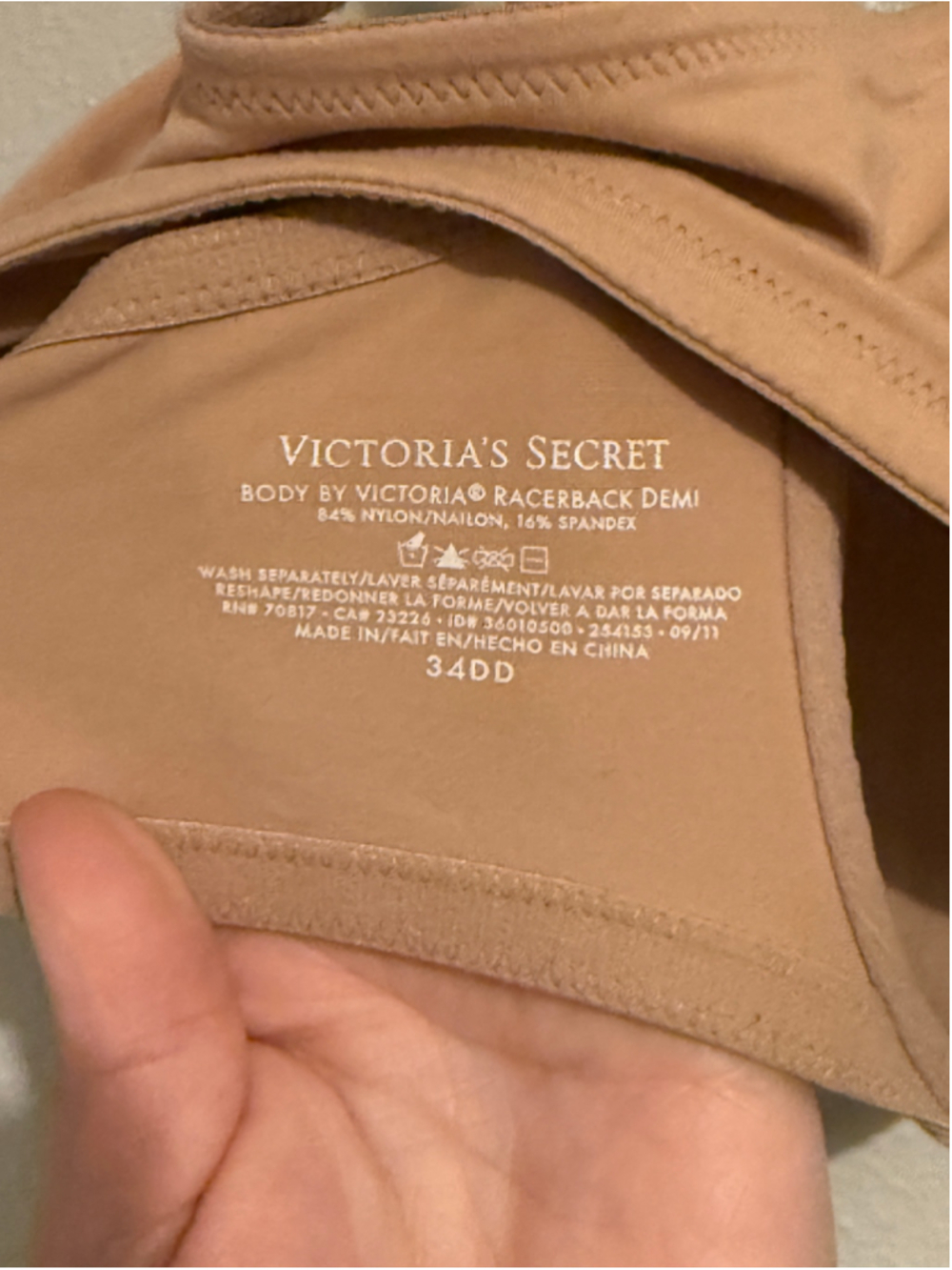 Victoria’s Secret Body by Victoria Racerback Demi Bra 34DD - Picture 3 of 3